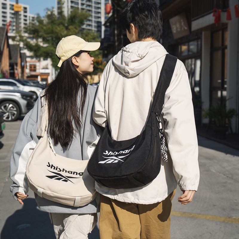 New cross-border crescent-shaped dumpling bag for both men and women, large capacity adjustable single-shoulder crossbody bag, large capacity details Picture