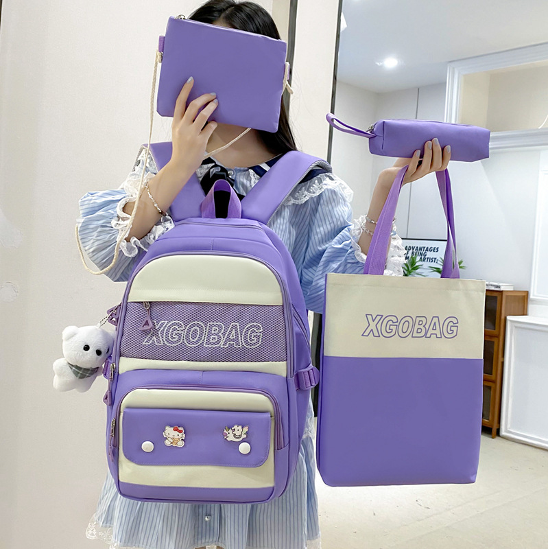 New large-capacity backpack set for girls in grades three to six of primary school Specification drawing