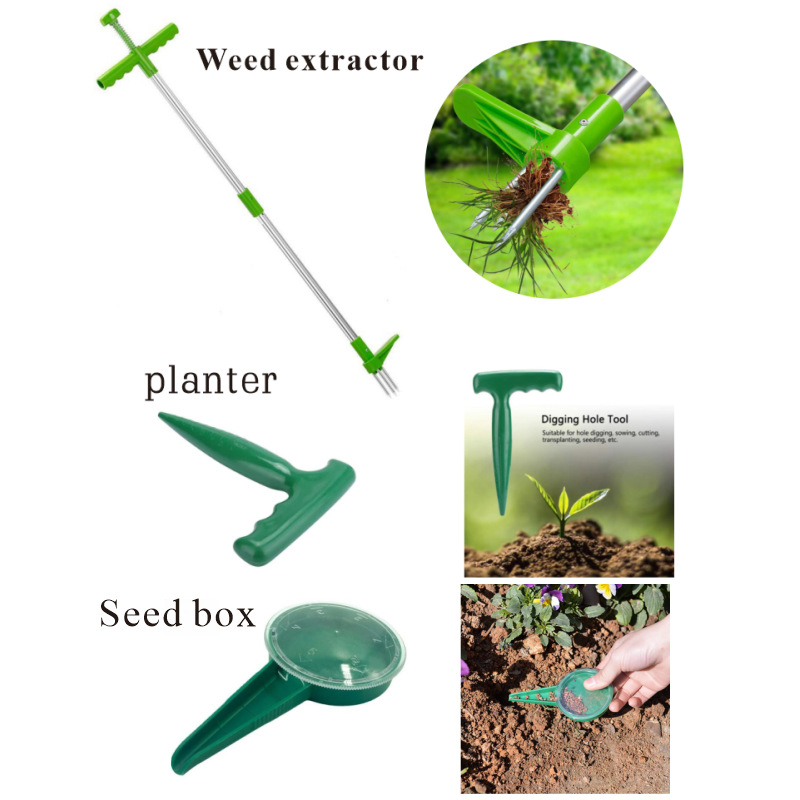 Cross-border standing weeding and vegetable digging tool, outdoor fish forking tool, weeding tool, garden and gardening tools, agricultural tools full figure