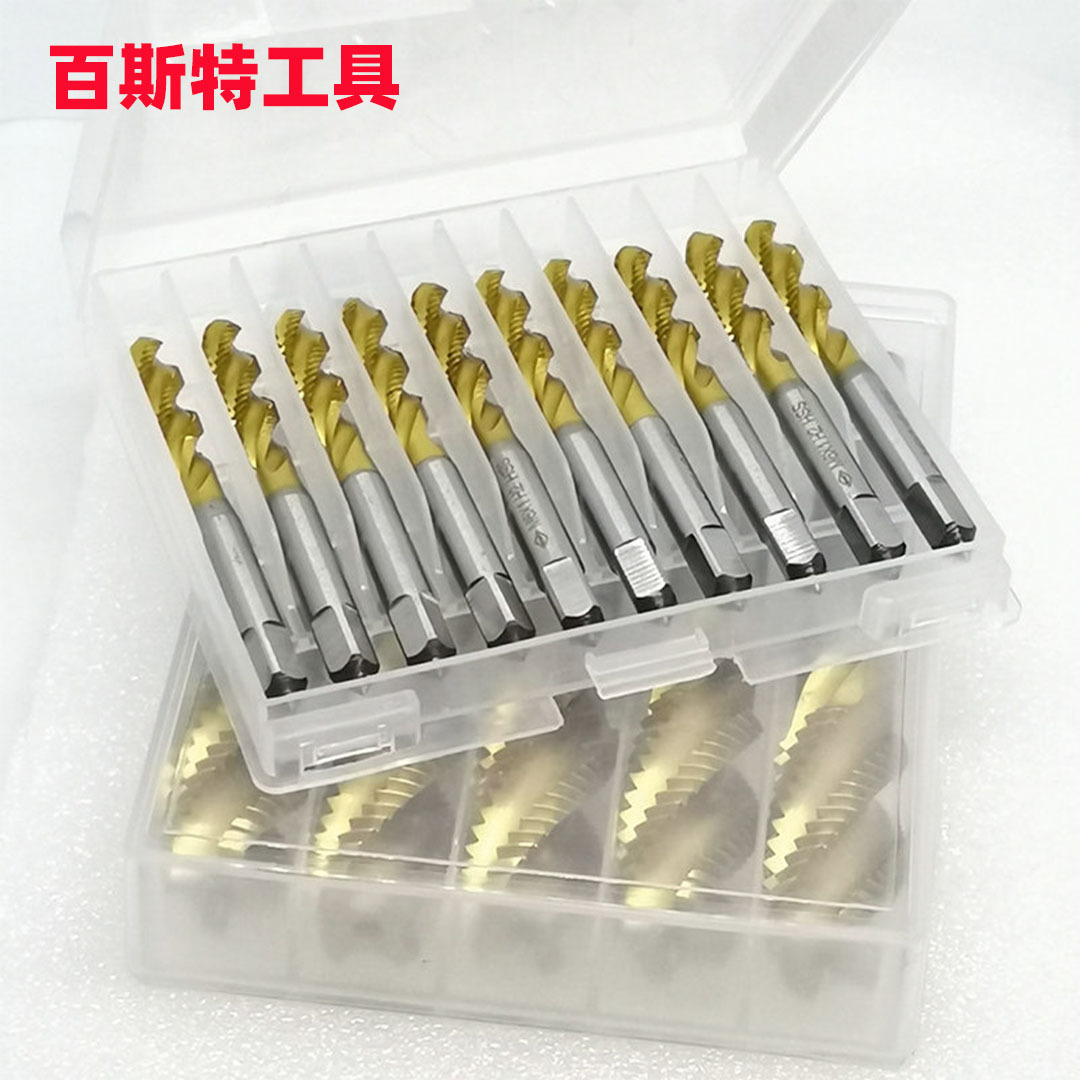 Titanium-coated helical straight thread right-rotating M3, M4, M5 taps for helical slot machines, American-made taps Item Picture