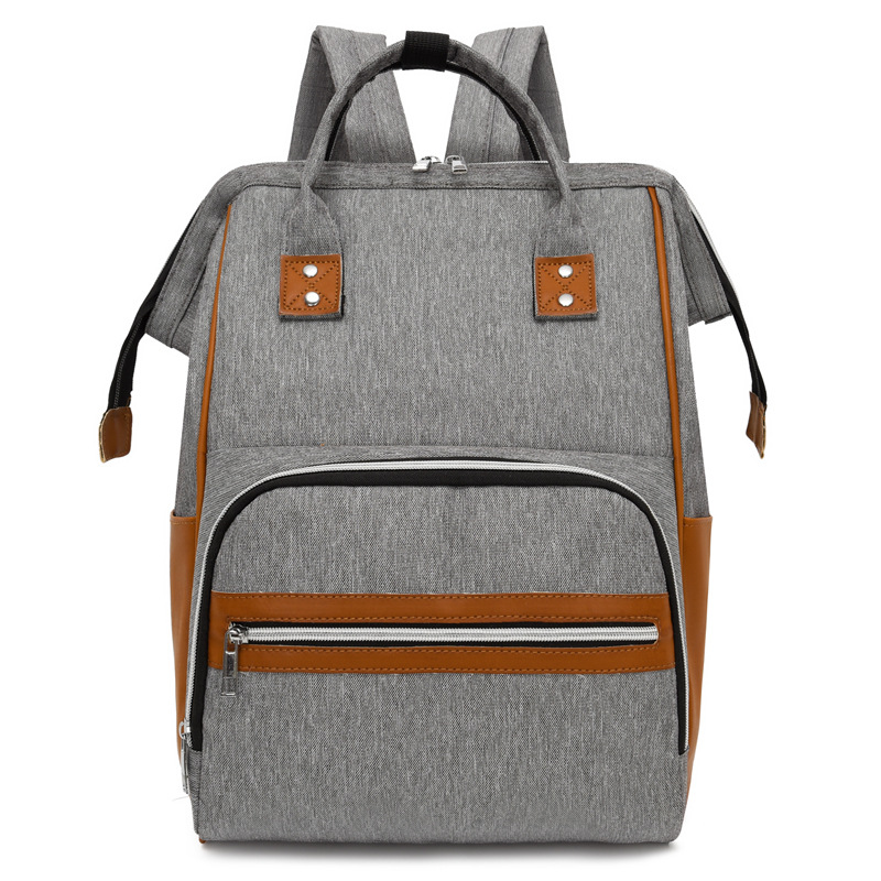 New mom bag, fashionable and simple diaper bag, mom bag, baby stroller backpack, cross-border large-capacity mom bag Item Picture