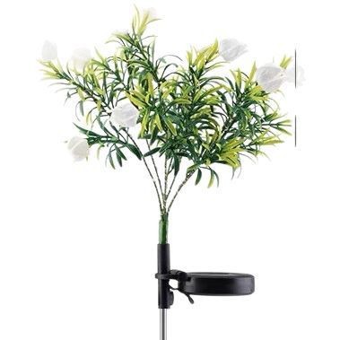 New outdoor LED solar ground plug-in lawn decorative lights, villa courtyard garden gardenia landscape lights for decoration Application Scenario