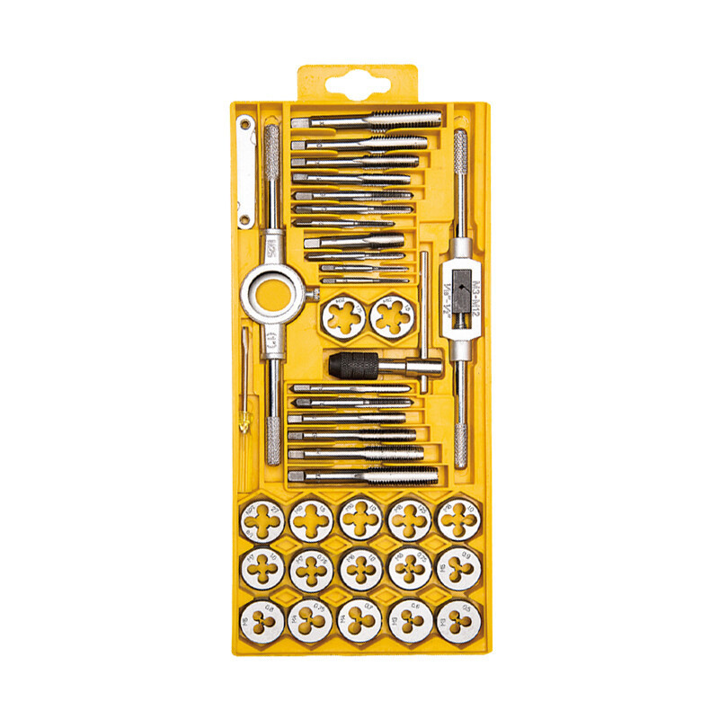 Deli Tools Tap and Die set, hand tap wrench, die winch stand, metric DL0027 28 29 details Picture