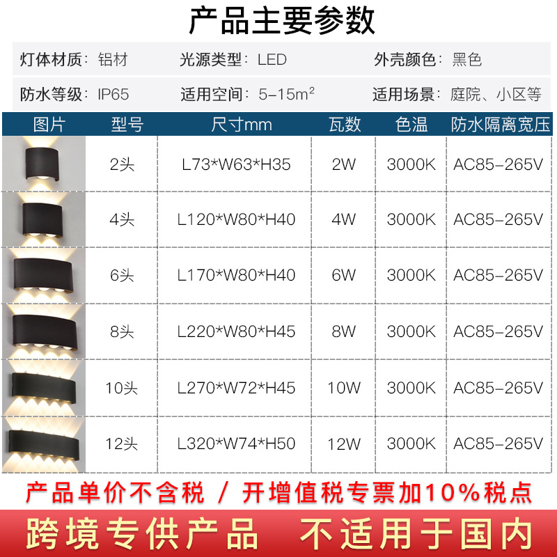 LED indoor bedside decorative corridor light, outdoor waterproof courtyard villa terrace exterior telescope, outdoor wall lamp details Picture