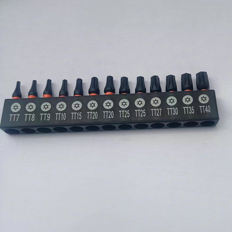 25mm magnetic screwdriver industrial phosphating black T-shaped plum blossom ribbon screwdriver S2 alloy steel precision screwdriver set Specification drawing