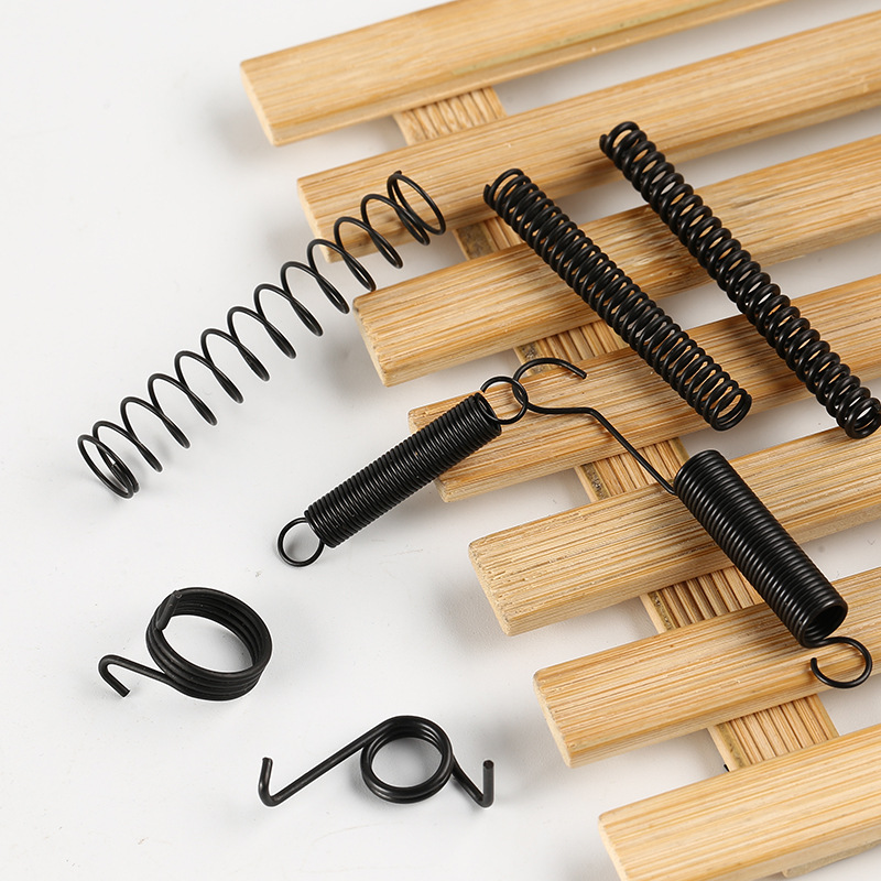 Factory direct supply of 304 stainless steel tensile spring, middle ear cylindrical double hook mechanical tension spring, multi-purpose for furniture and toys details Picture