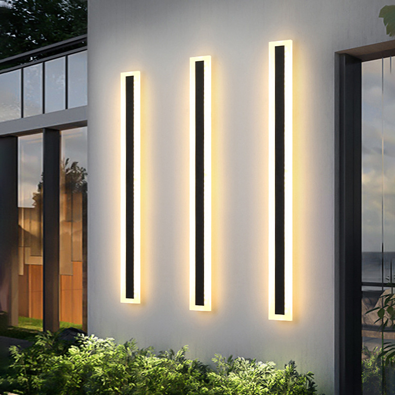 Cross-border energy efficiency certified solar long strip wall lamp, led living room lamp, Nordic spliced bedside lamp, simple and modern RGB full figure