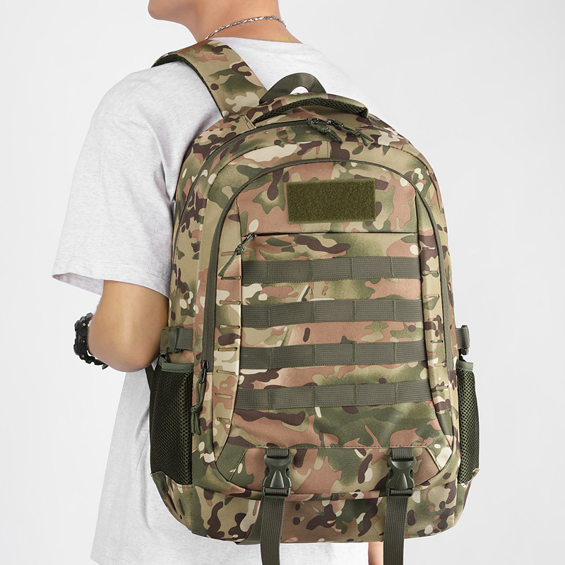 Wholesale cross-border outdoor tactical backpacks, leisure travel mountaineering bags, camouflage large-capacity student multi-functional backpacks Specification drawing