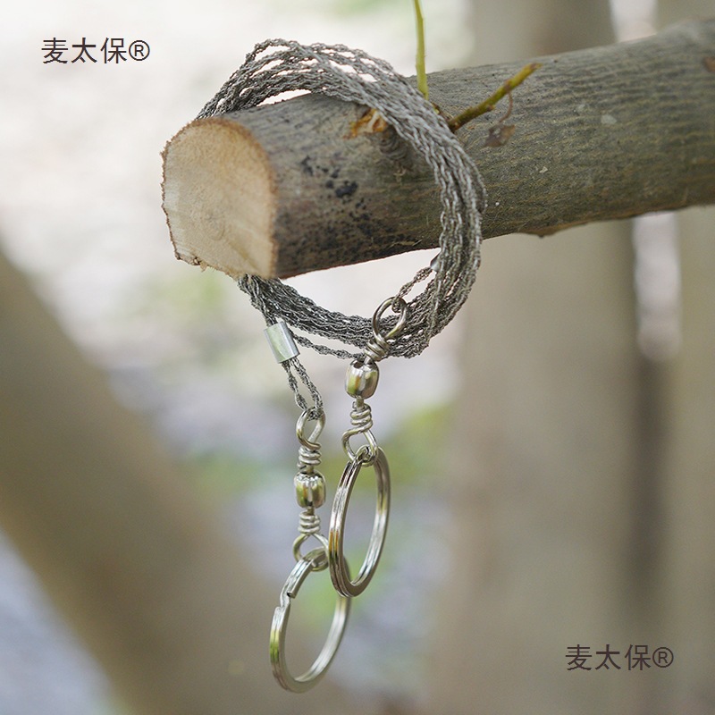 Wire saw, hand-pulled wire saw, outdoor survival saw, stainless steel hand saw, multi-functional chain saw, cutting water wheat, Taibao details Picture