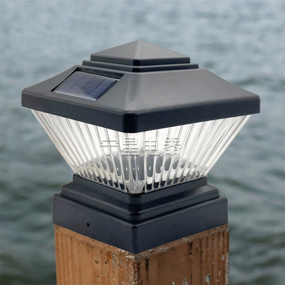 Solar-powered column head lights, outdoor European-style garden lights, fence lights, gate column lights, villa wall head lights, outdoor landscape lights Application Scenario