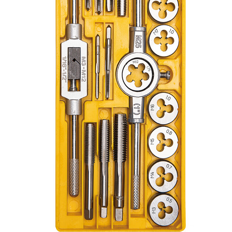 Deli DL0028 Tap and Die Combination Set, manual die, tap, tap, metal tapping tools Specification drawing