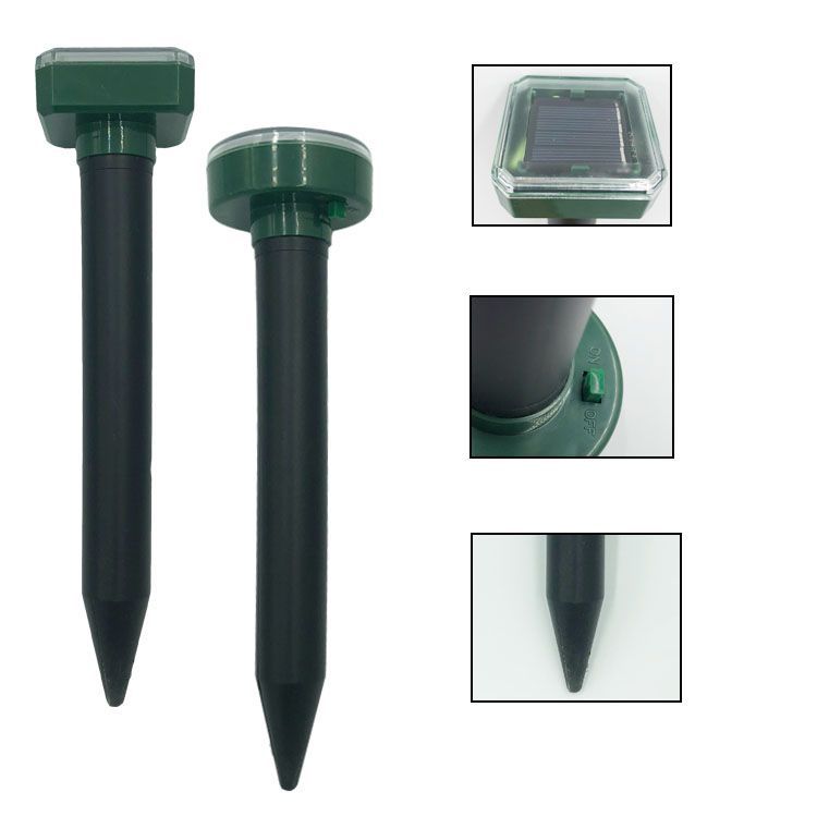 Outdoor solar-powered ultrasonic repellent, solar-powered rat repellent, snake repellent, square and round lawn waterproof full figure