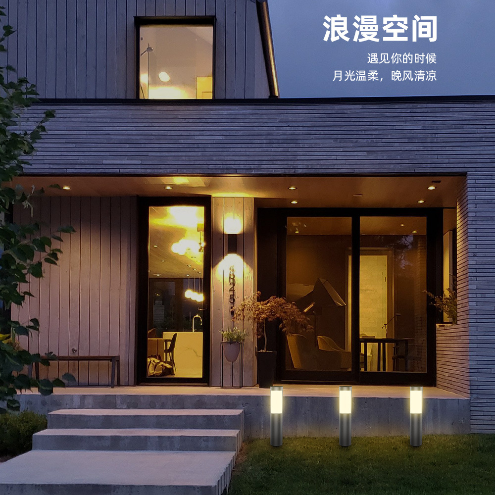 Solar garden lamps, outdoor waterproof ground lamps, garden villa lawn lamps, ground lamps, outdoor ultra-bright household street lamps details Picture