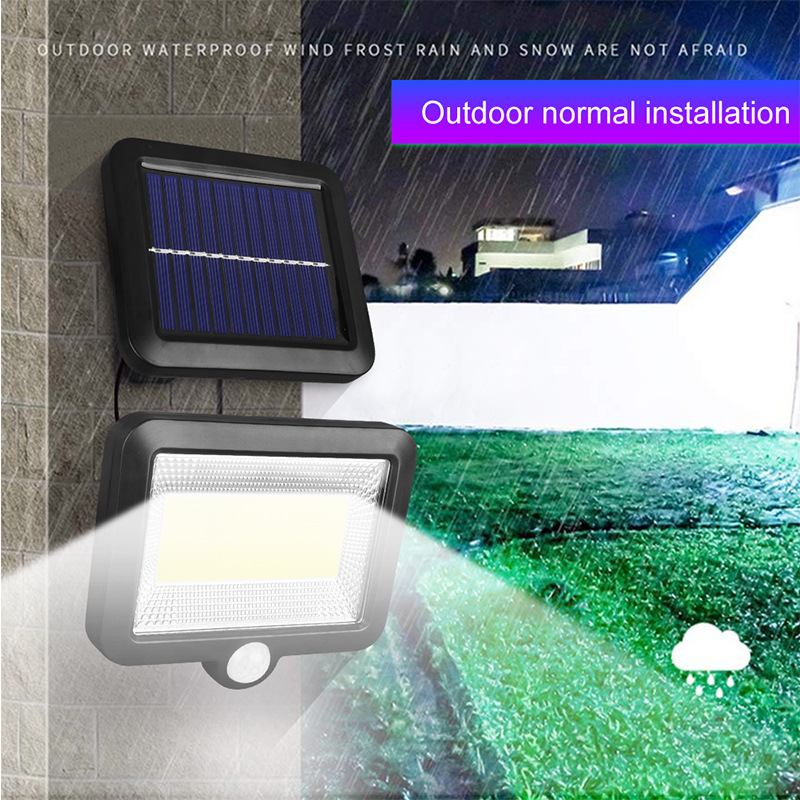 Split-type solar 56led sensor wall lamp 100COB split-type indoor and outdoor garden lamp garage lamp Item Picture