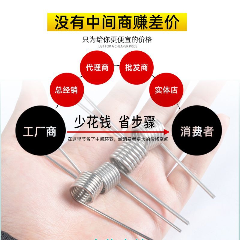 Torsion spring stainless steel torsion spring vortex coil in stock, force torsion clamp, 120-degree steel wire, 1.2-3.0 wire diameter details Picture