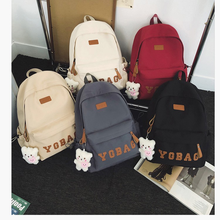2025 New large-capacity letter trendy student schoolbag and backpack, casual, fashionable and versatile, unisplendour backpack full figure