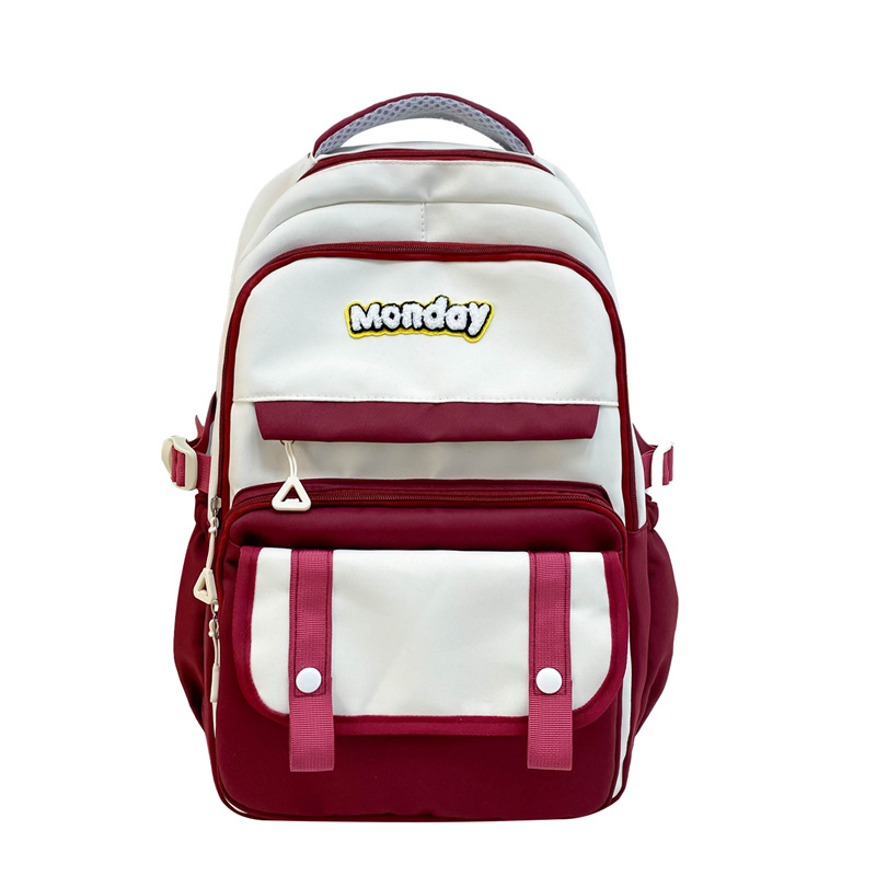 Wholesale schoolbags for female high school students, Korean style Instagram retro large-capacity backpacks, Japanese style simple forest-style backpacks Item Picture