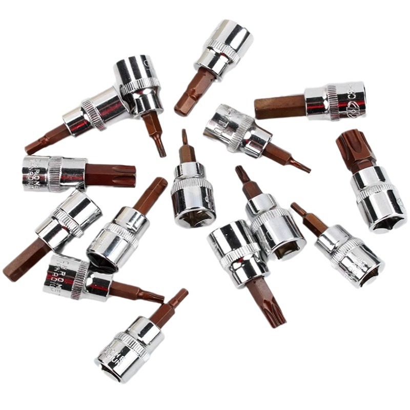 1/4 Xiaofei socket wrench T25, T8, H4, H6, hexagon socket straight cross type screwdriver head Item Picture