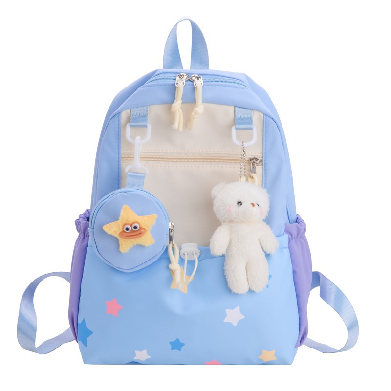 Cross-border Japanese-style cute kindergarten backpack, Korean version dopamine Star campus forest-style cool and casual backpack Item Picture