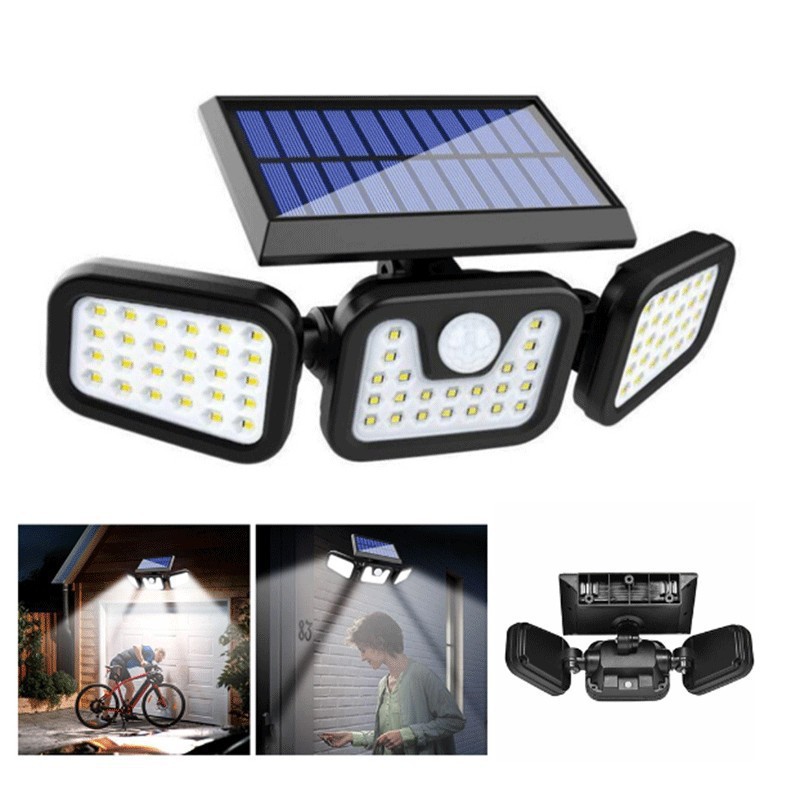 Cross-border new solar lamp, courtyard LED wall lamp, multi-functional human body sensor lamp, ultra-bright waterproof lighting street lamp Application Scenario