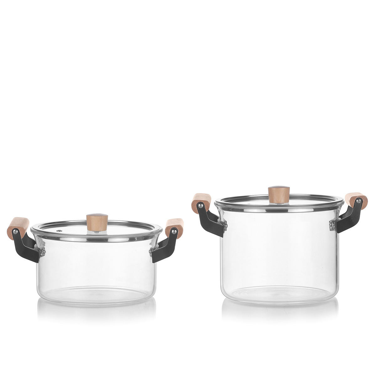 Microwave ovens can use transparent glass POTS, heat-resistant stew POTS, instant noodle POTS, electric ceramic stoves, and double-ear soup POTS for mixing vegetable salads Item Picture