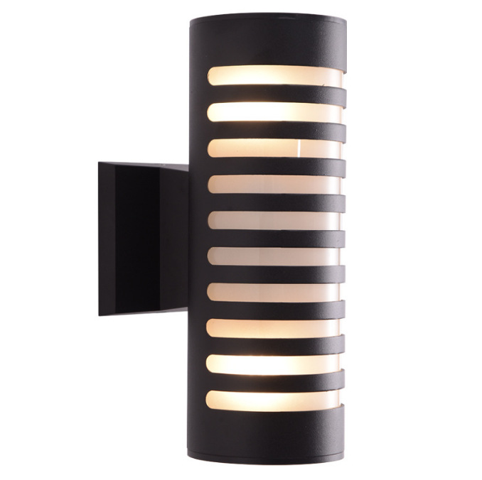 New foreign trade product, European-style E26 lamp head aluminum material, European standard exterior wall decoration waterproof double-head wall lamp, outdoor wall lamp Item Picture