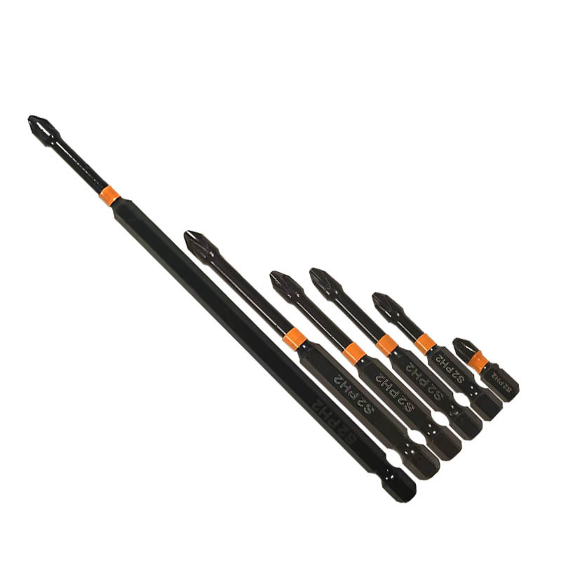Yunbei cross-head black impact screwdriver, phosphated black strong magnetic PH2 single-head screwdriver head, screwdriver bit Application Scenario