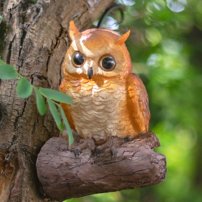 Outdoor waterproof luminous parrot lamps, owl courtyard lighting, park animal-shaped lamps, garden decorative landscape lamps Specification drawing