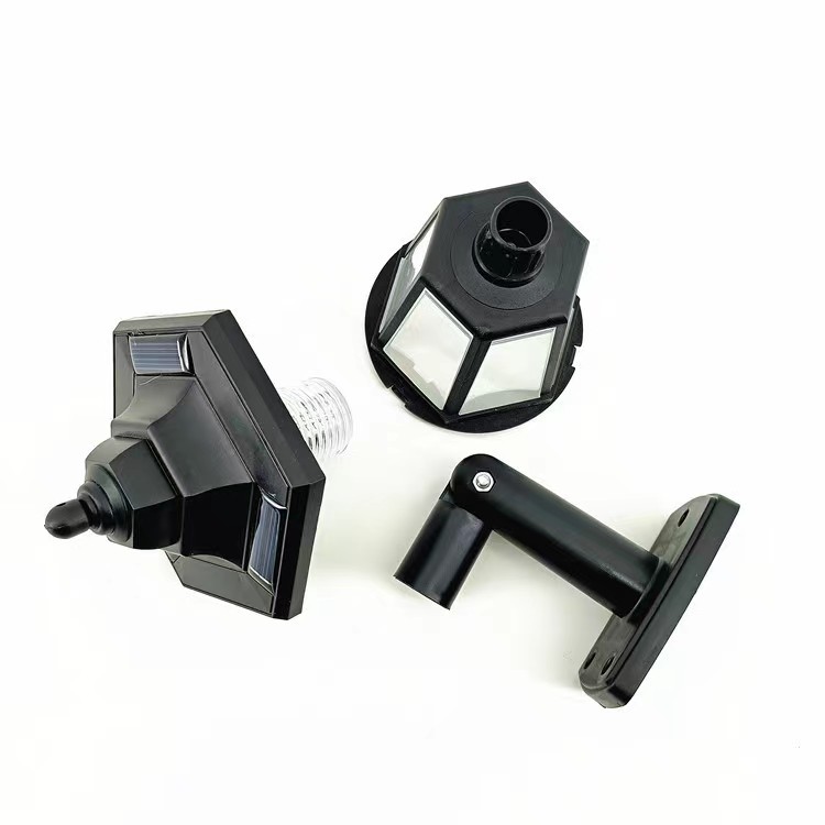 E-commerce cross-border solar hexagonal wall lamps, court lamps, garden lamps, outdoor light-controlled new-style villa decorative lamps manufacturer details Picture