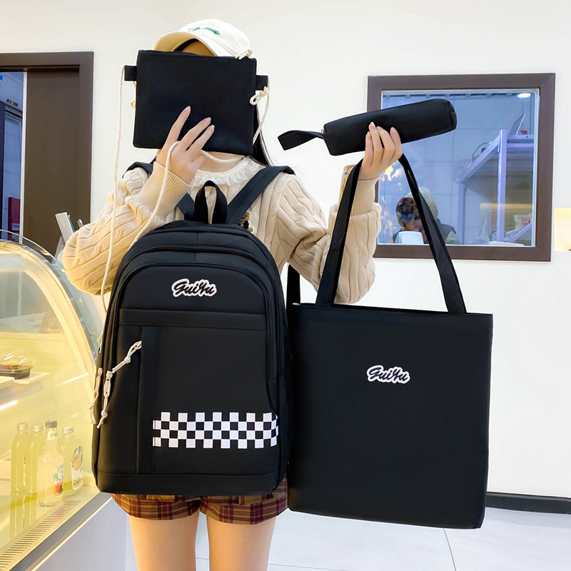 New casual and fashionable schoolbag, cute girls, high appearance level backpack, large-capacity junior high school student tutorial backpack, cross-border Specification drawing