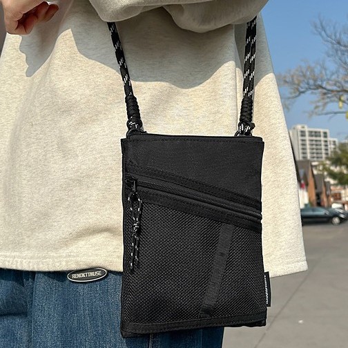 Outdoor travel casual bag, single-shoulder crossbody bag, mobile phone, coin purse, women's small hanging bag, ID bag, men's crossbody bag Specification drawing
