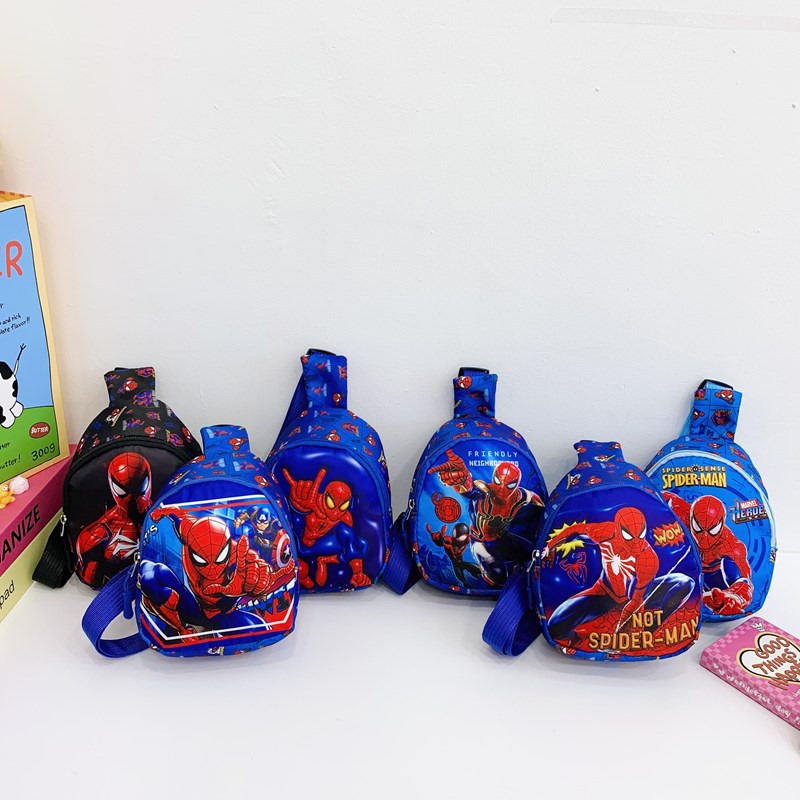 New children's bags for boys and girls, fashionable cartoon coin purses, crossbody bags, trendy outdoor casual small backpacks and chest bags full figure