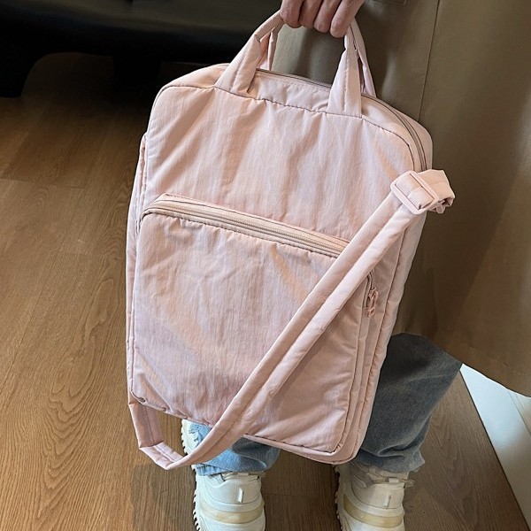 Tablet bag, simple nylon fabric bag, commuter women's single-shoulder bag, large-capacity handbag, student's crossbody bag for class Specification drawing