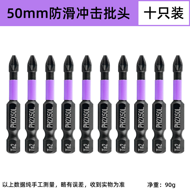 Upgraded anti-slip impact screwdriver with magnetic cross screwdriver, high-hardness hand drill, electric screwdriver, alloy steel undefined