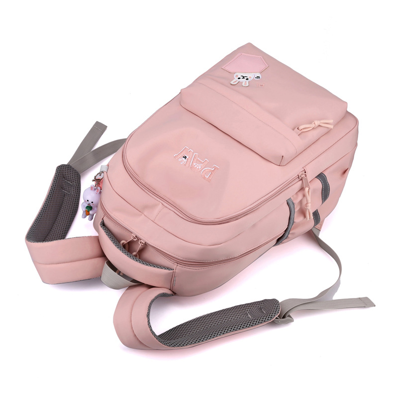 New model of schoolbag for girls in Grade 3, 4, 5, 6, high appearance level for junior high school students. The backpack is easy to store Item Picture