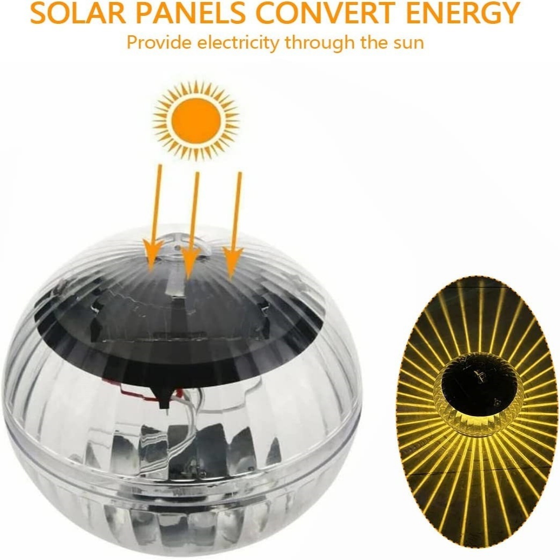 Solar floating swimming pool light, LED color-changing waterproof pond light, water float light, water pond hot spring fountain, diving light Application Scenario