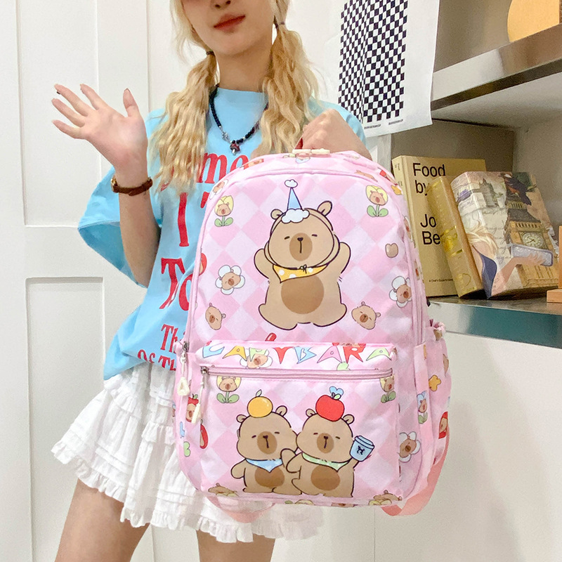 The new Stitch high appearance level children's schoolbag, large-capacity cute backpack, durable and stylish printed student schoolbag Application Scenario