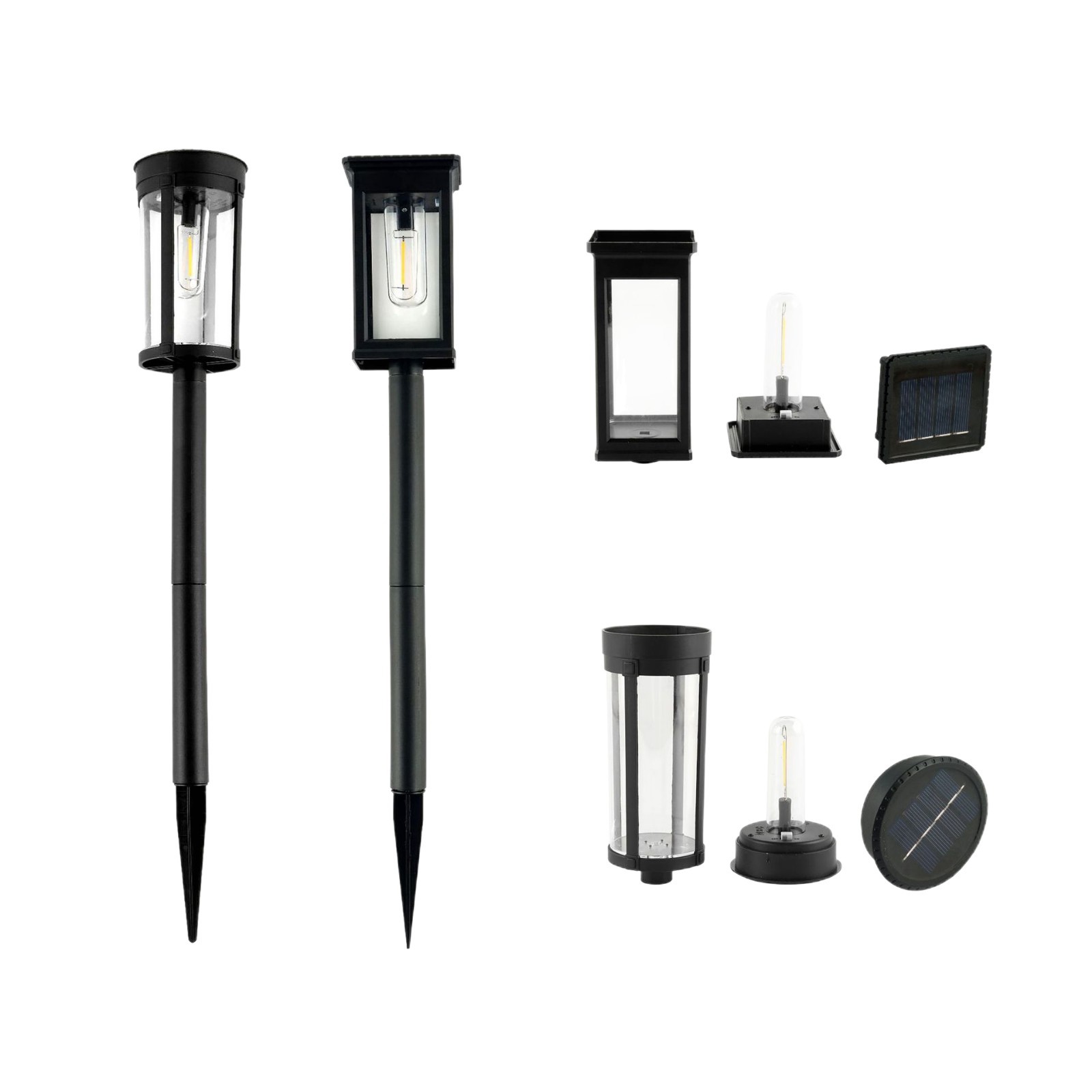 Cross-border solar garden lamps, waterproof tungsten filament lamps, outdoor sensor lamps, lawn lighting lamps, garden decorative landscape lamps Item Picture