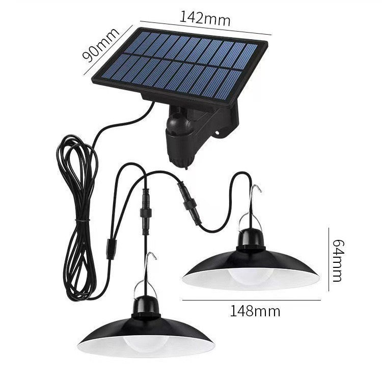 Split-type solar lamp, household indoor and outdoor garden lamp, camping tent chandelier, light-controlled one drag two waterproof lamp Application Scenario