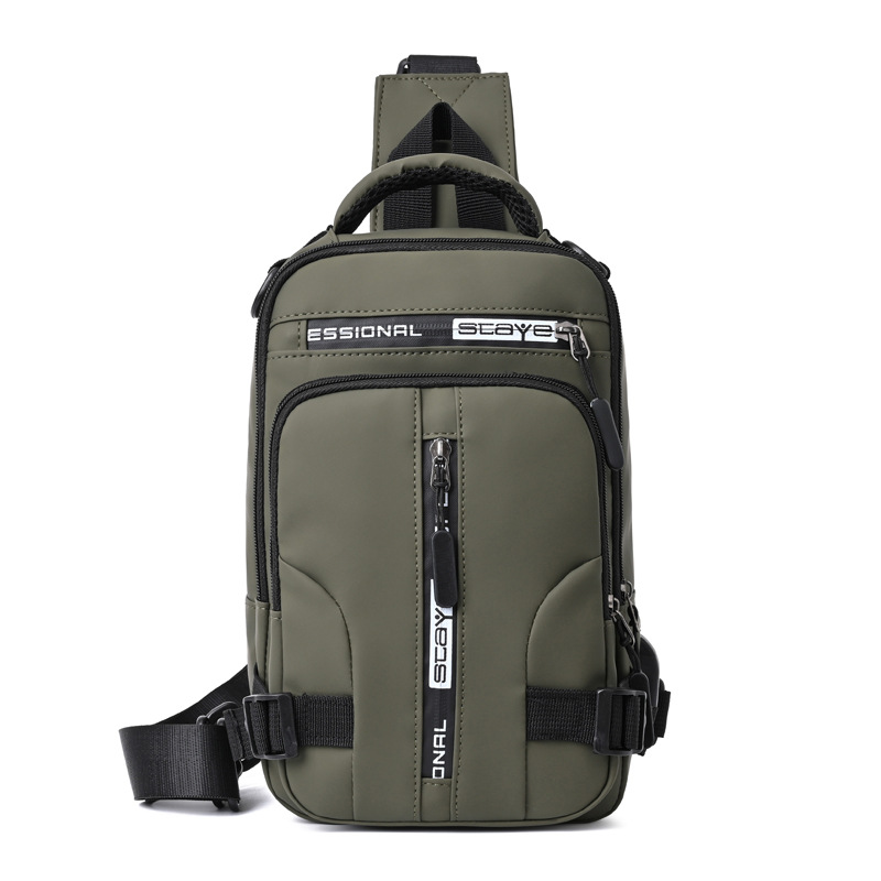 New crossbody bag, men's multi-compartment large-capacity single-shoulder bag, travel and business simple chest bag, casual and fashionable backpack Item Picture