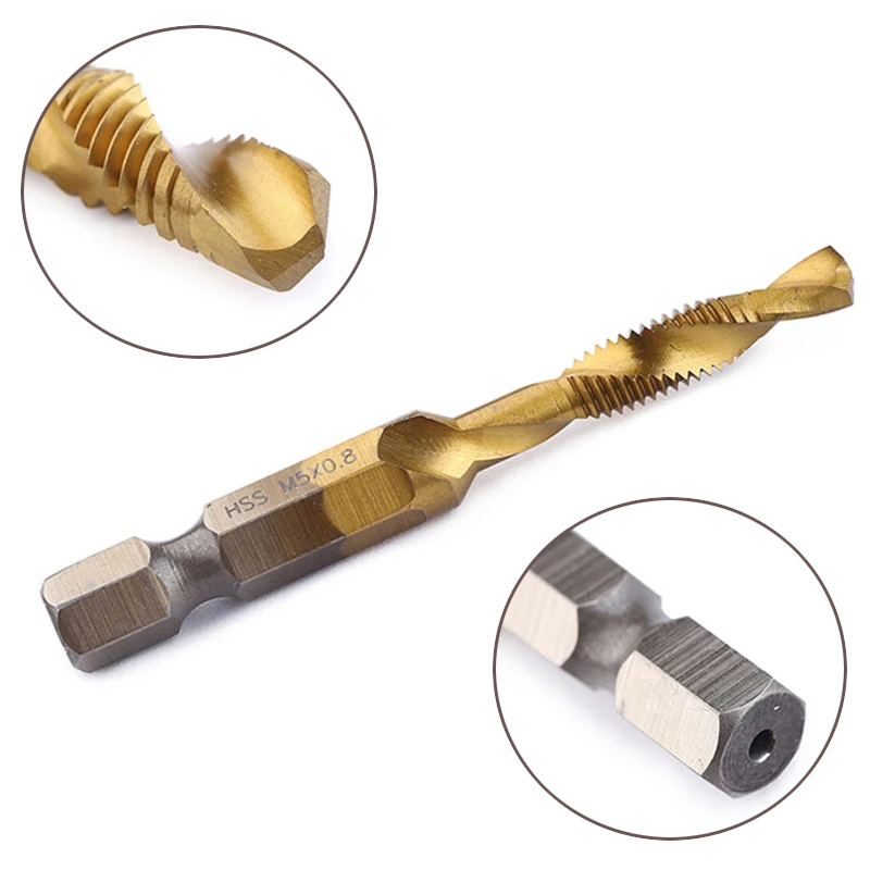Factory direct sales of machine spiral taps, hand drills, drilling tools, drill bit sets, tools, hexagonal handles, and composite taps Application Scenario