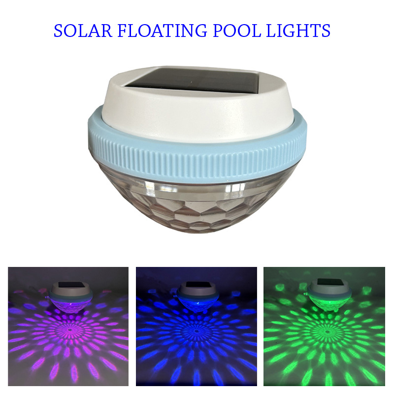 Solar-powered water float lights, garden courtyard lights, swimming pond lights, magic balls, creative balls, colored light bathtubs, swimming pool projection lights full figure
