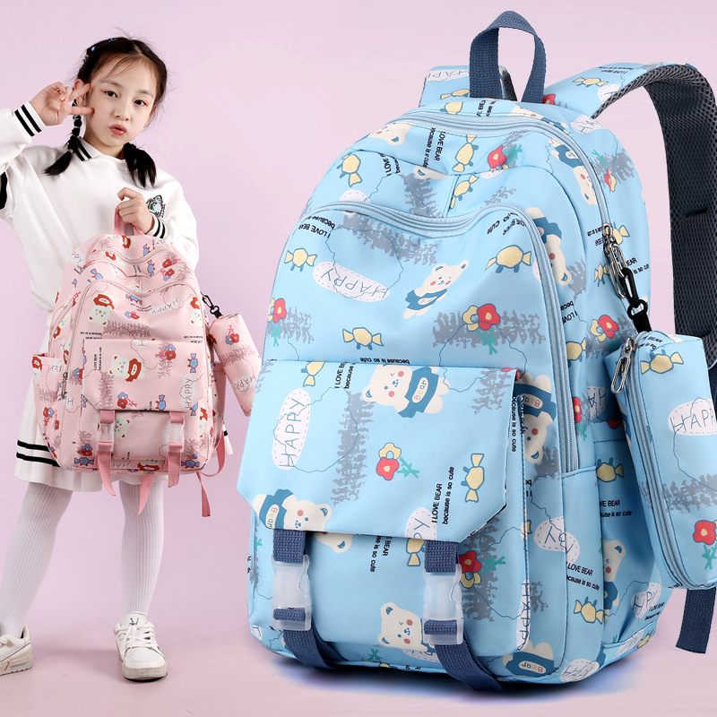 Wholesale new schoolbags for girls, cute ins, casual and versatile backpacks for junior and senior high school students, simple and large-capacity backpacks Specification drawing