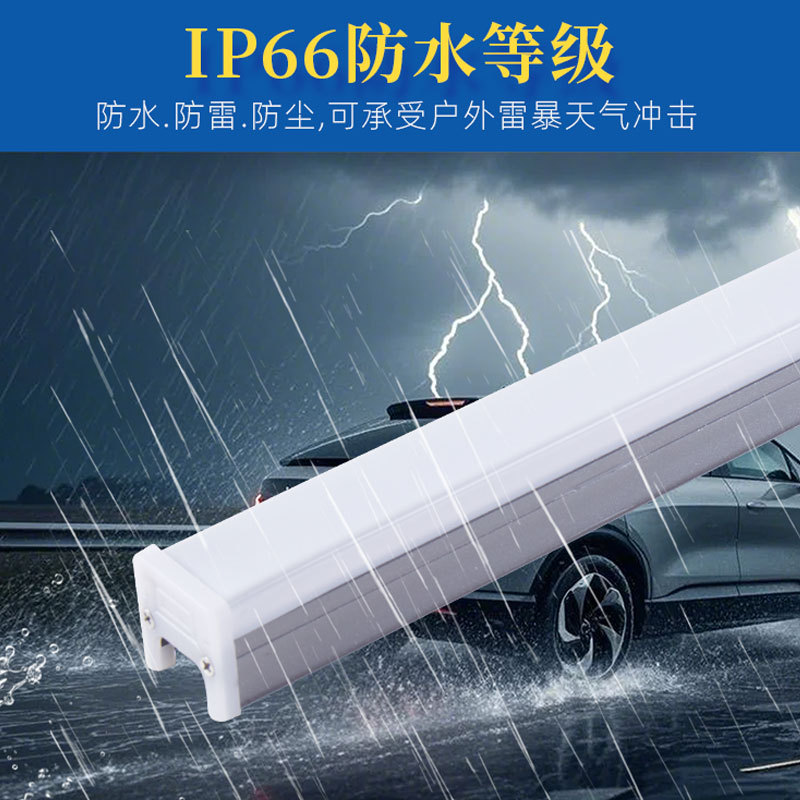 LED outdoor strip light waterproofing project DMX512 contour light strip, ip65 villa eave strip light, 24V building Specification drawing