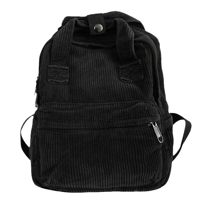 2024 New mini backpack for female students, a retro canvas bag in solid color, versatile and suitable for shopping and outings Item Picture