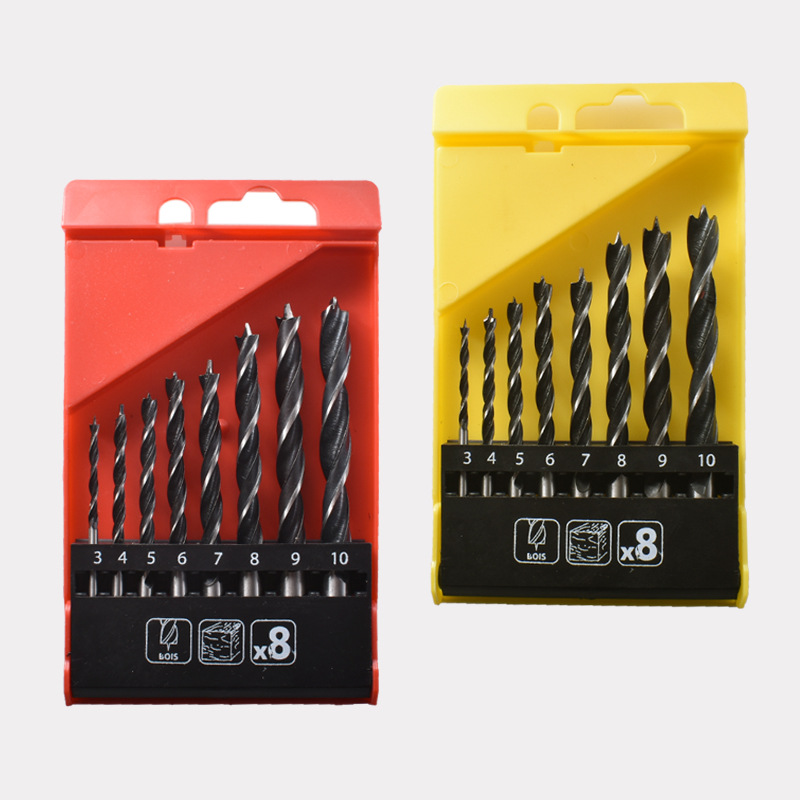 Wholesale of woodworking twist drill, hand electric drill, drilling and positioning tool, support drill set, round handle three-pointed woodworking drill bit Application Scenario