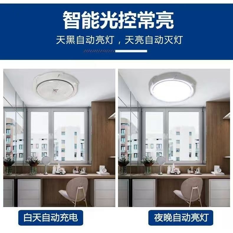 Solar lamps, ceiling lamps, corridor and courtyard lamps, indoor energy-saving household led lamps, balcony eye-protecting bedroom lighting lamps Specification drawing