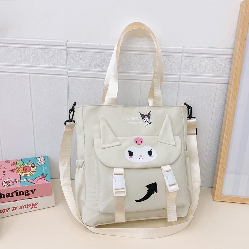New student trend tutorial bags, cartoon cute, large-capacity women's single-shoulder crossbody bag, commuter tote bag and handbag Specification drawing
