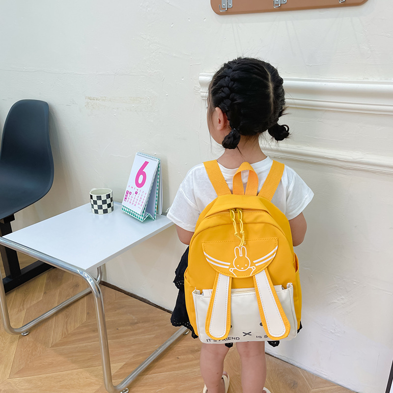 Girls' backpacks for children and babies, cute little rabbit schoolbags, cartoon and fresh backpacks details Picture