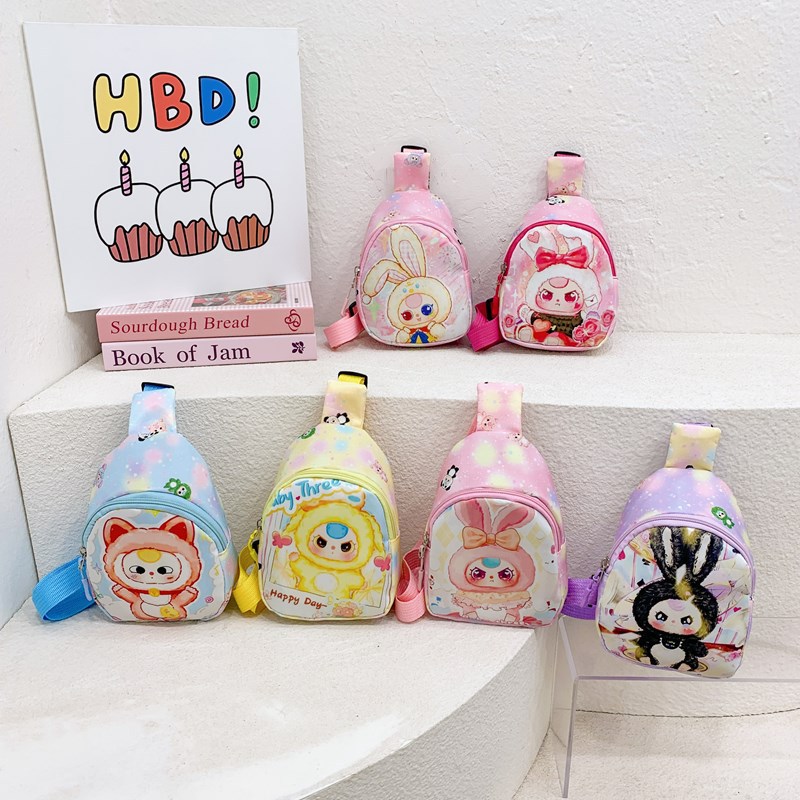 New styles of children's bags, fashionable and cute cartoon chest bags, mini kindergarten girls' lightweight baby crossbody bags and backpacks Application Scenario